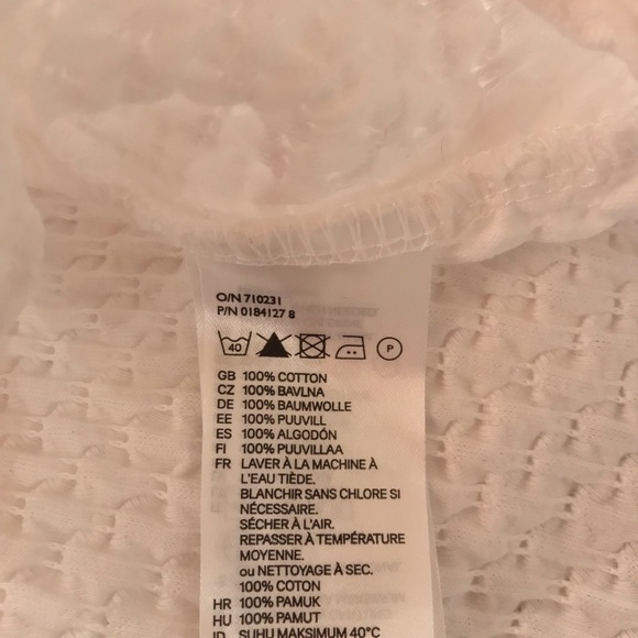 H&M WHITE FRONT ZIP SKATER WAFFLE-KNIT DRESS - Picture 6 of 6